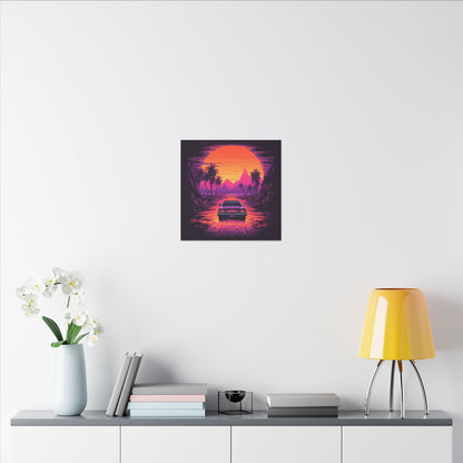 Drive-In Night Canvas Print