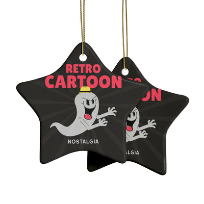 Retro Cartoon Ghost Ceramic Ornament