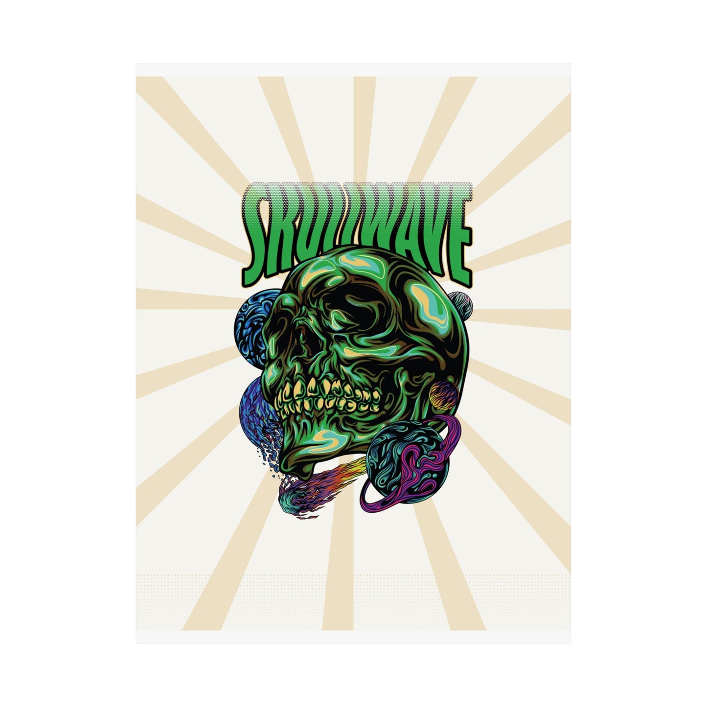 Skullwave Retro Poster