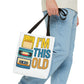 I’m This Old Retro Tech Tote Bag | Funny 90s Nostalgia Bag | Cassette VHS Floppy Disk Reusable Tote | Vintage Geek Gift