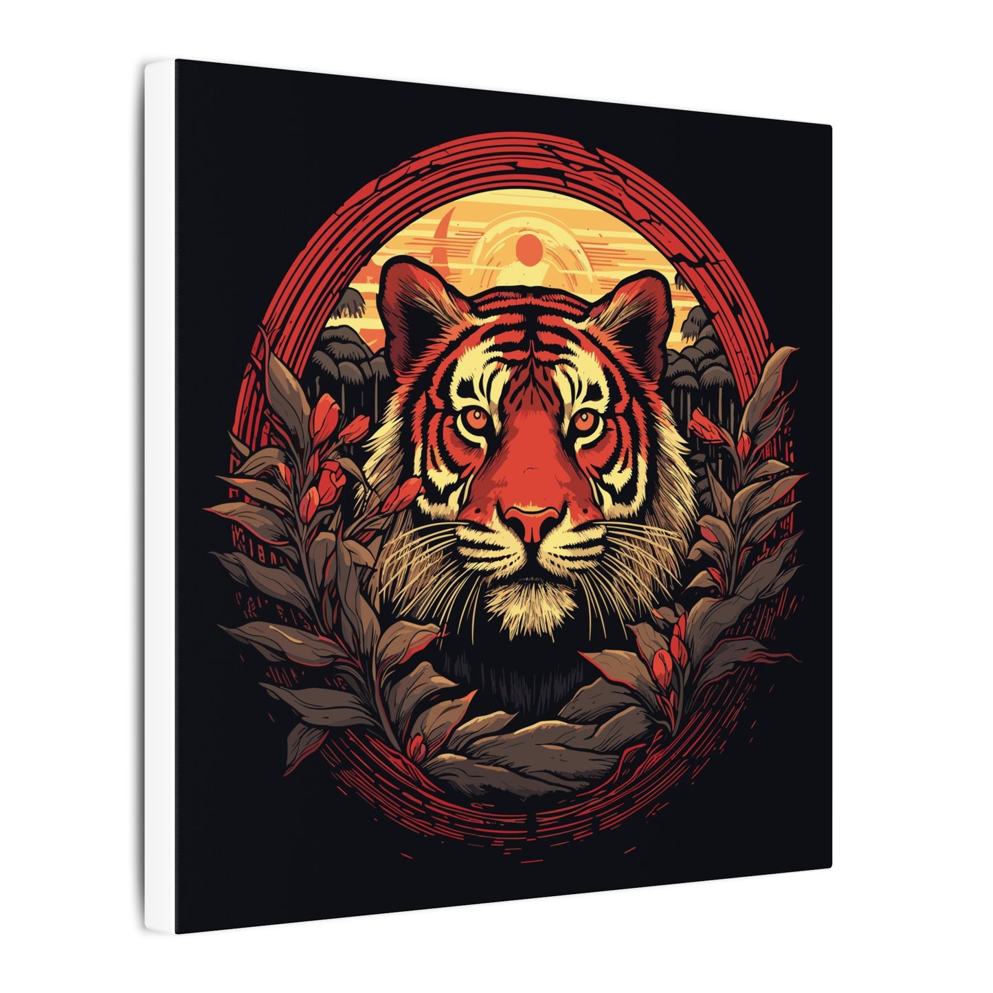 Tiger Wreath Canvas Print