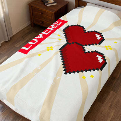 Lovers, Press Start Velveteen Plush Blanket