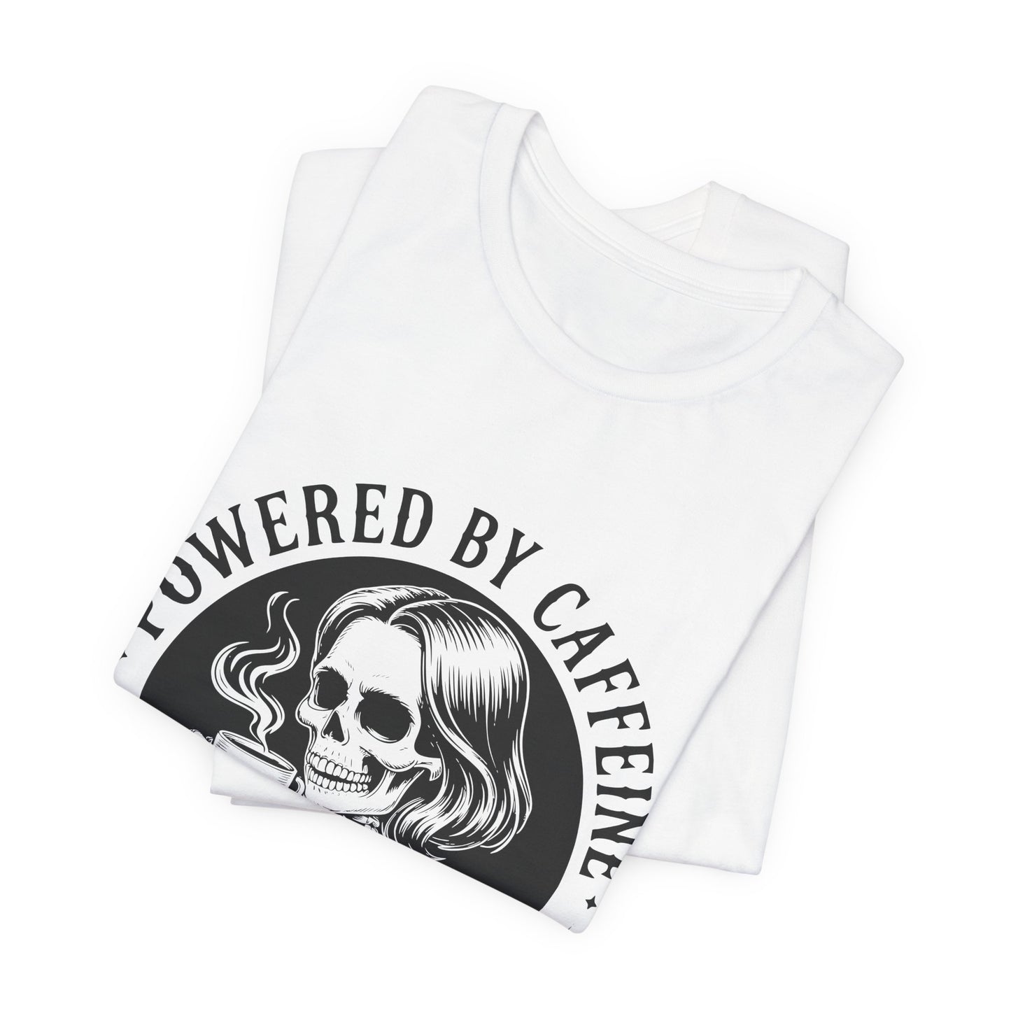 Powered by Caffeine and Chaos Skeleton Tee