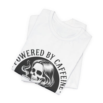 Powered by Caffeine and Chaos Skeleton Tee