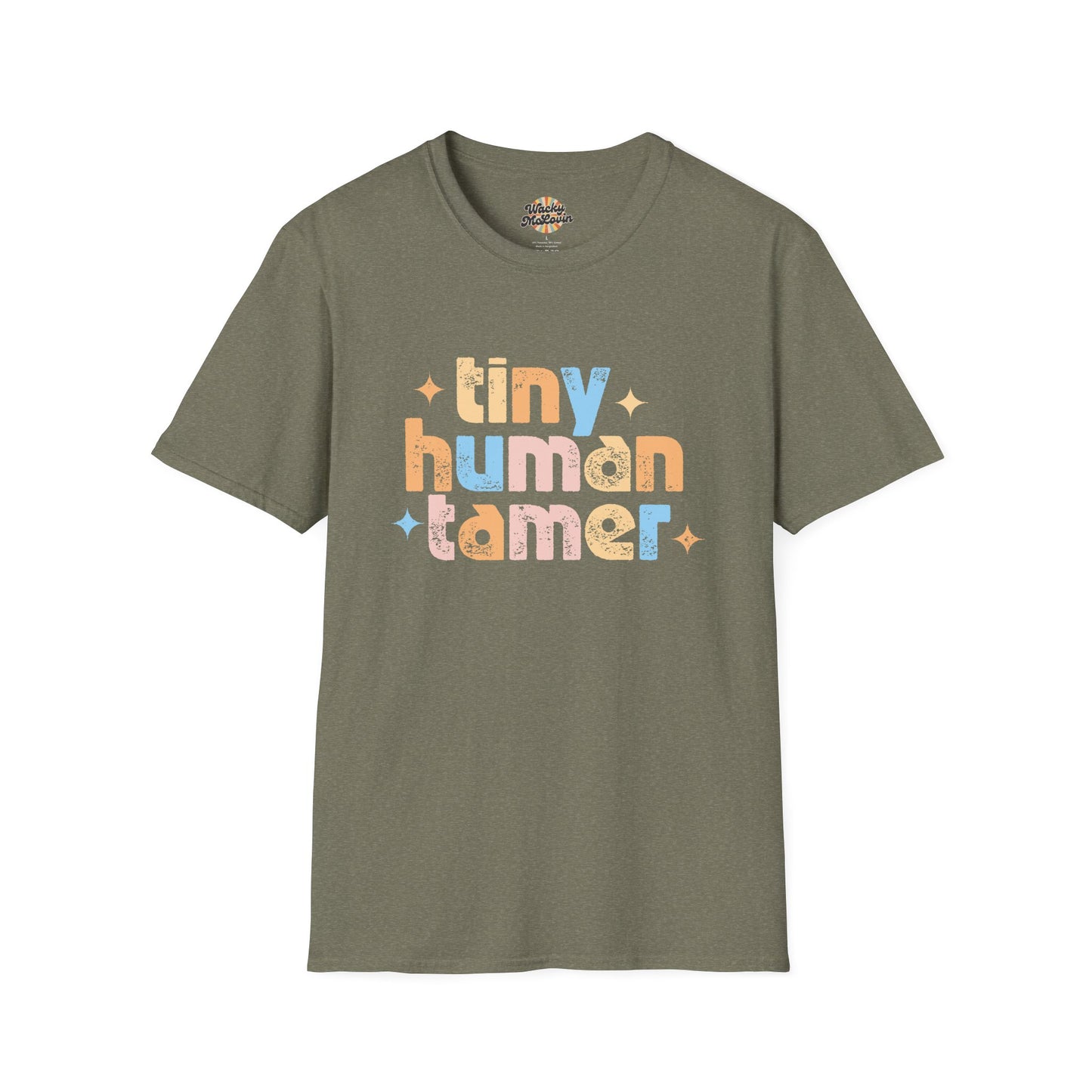 Tiny Human Tamer Retro Parenting Tee