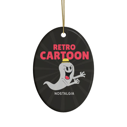 Retro Cartoon Ghost Ceramic Ornament
