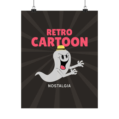 Retro Cartoon Ghost Retro Poster