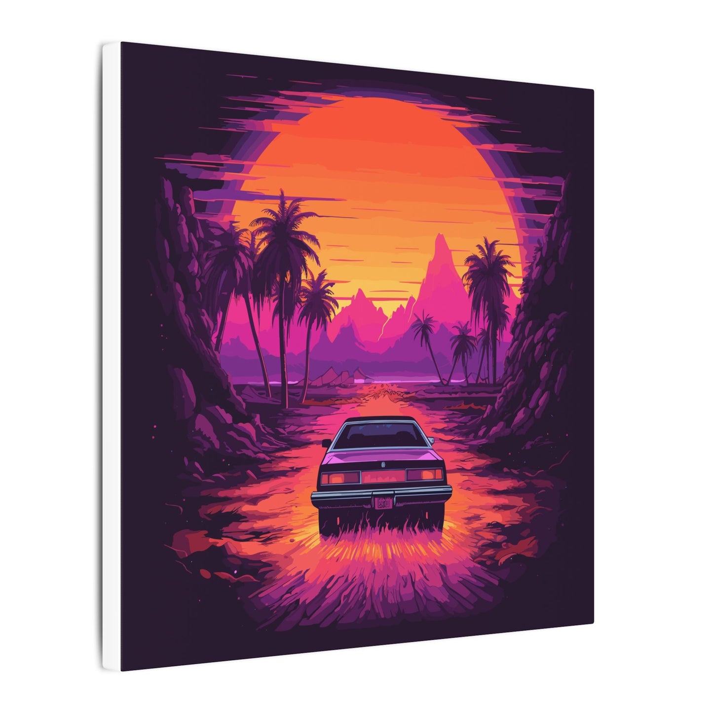 Drive-In Night Canvas Print