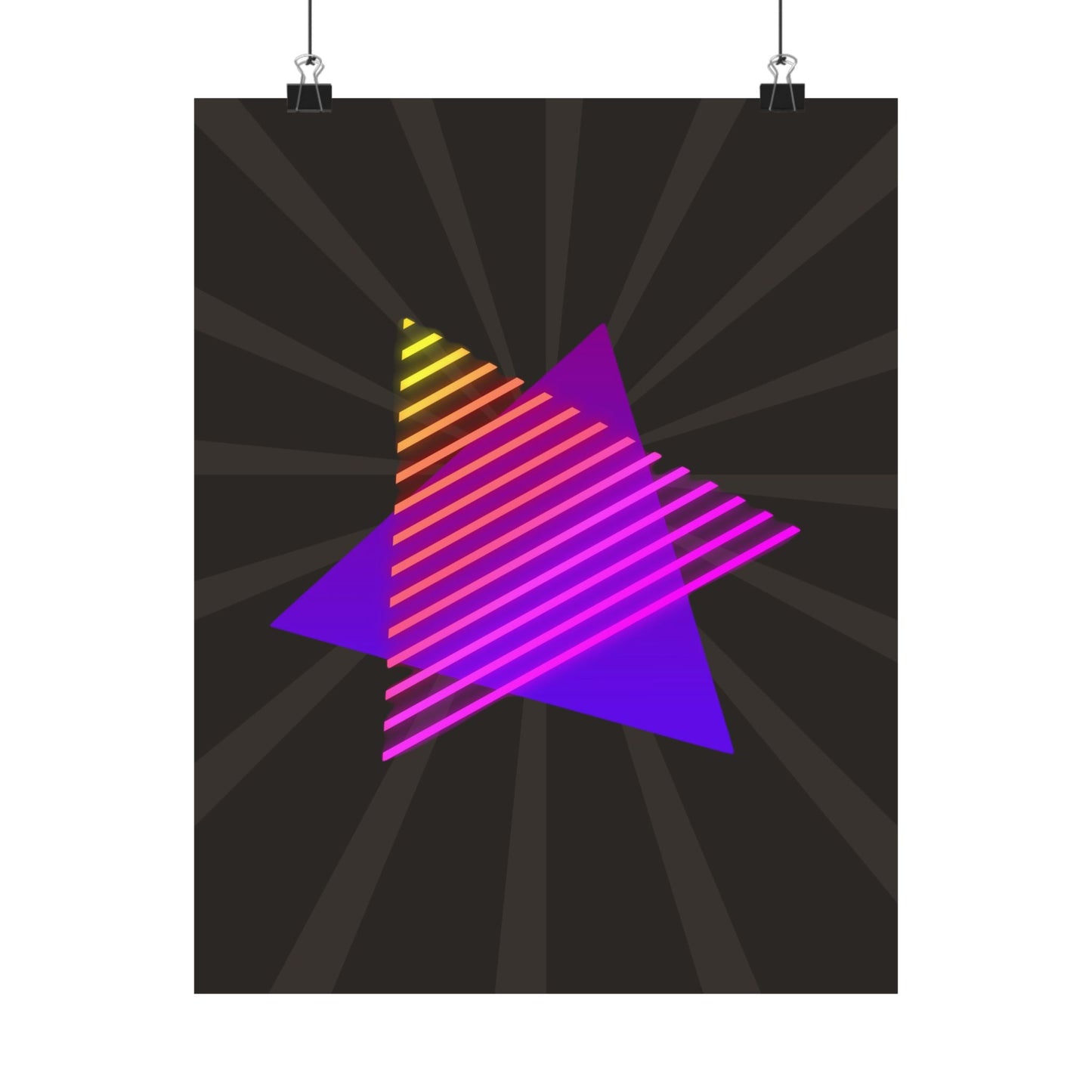 Neon Star Retro Poster
