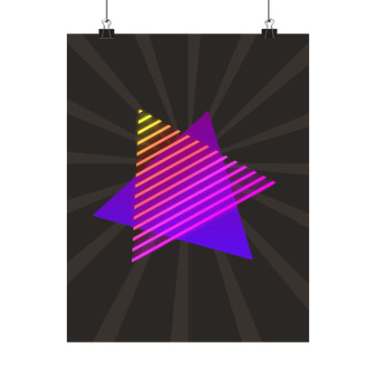 Neon Star Retro Poster