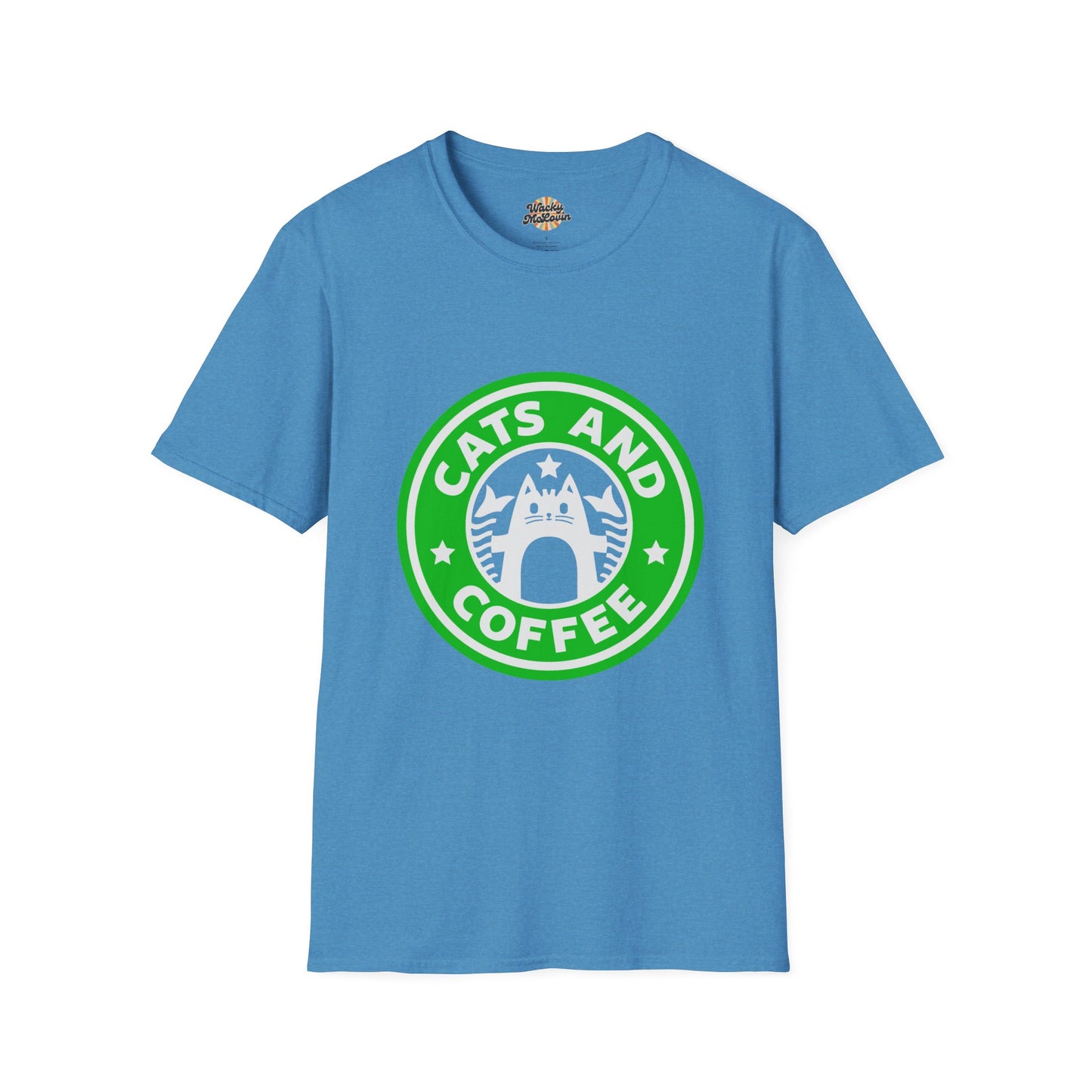 Cats And Coffee Retro Café Tee