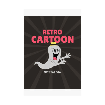 Retro Cartoon Ghost Retro Poster