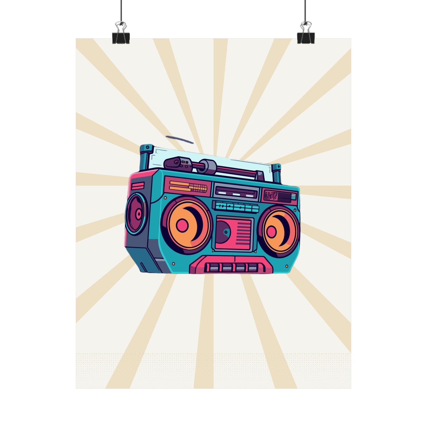 Retro Boombox Retro Poster