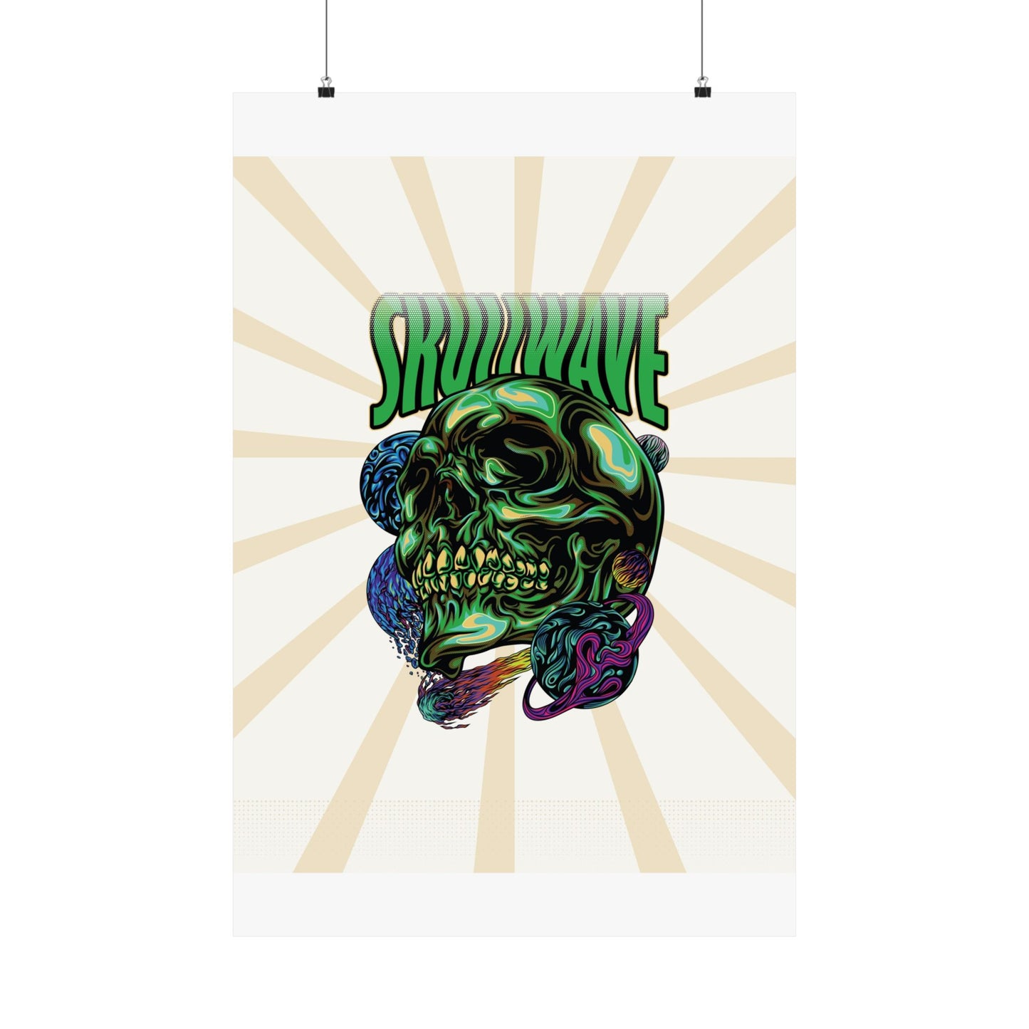 Skullwave Retro Poster