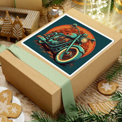 Classic Motorcycle Sunset Sticker