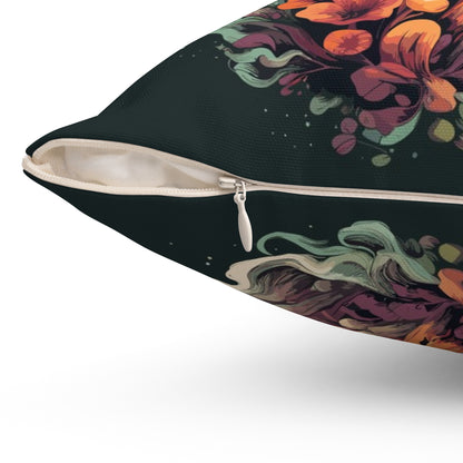 Midnight Garden Throw Pillow