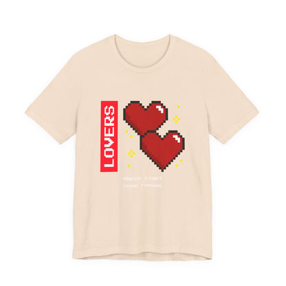 Lovers Press Start Pixel Hearts Tee