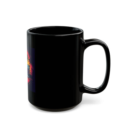 Retro Camera Sunset Black Mug