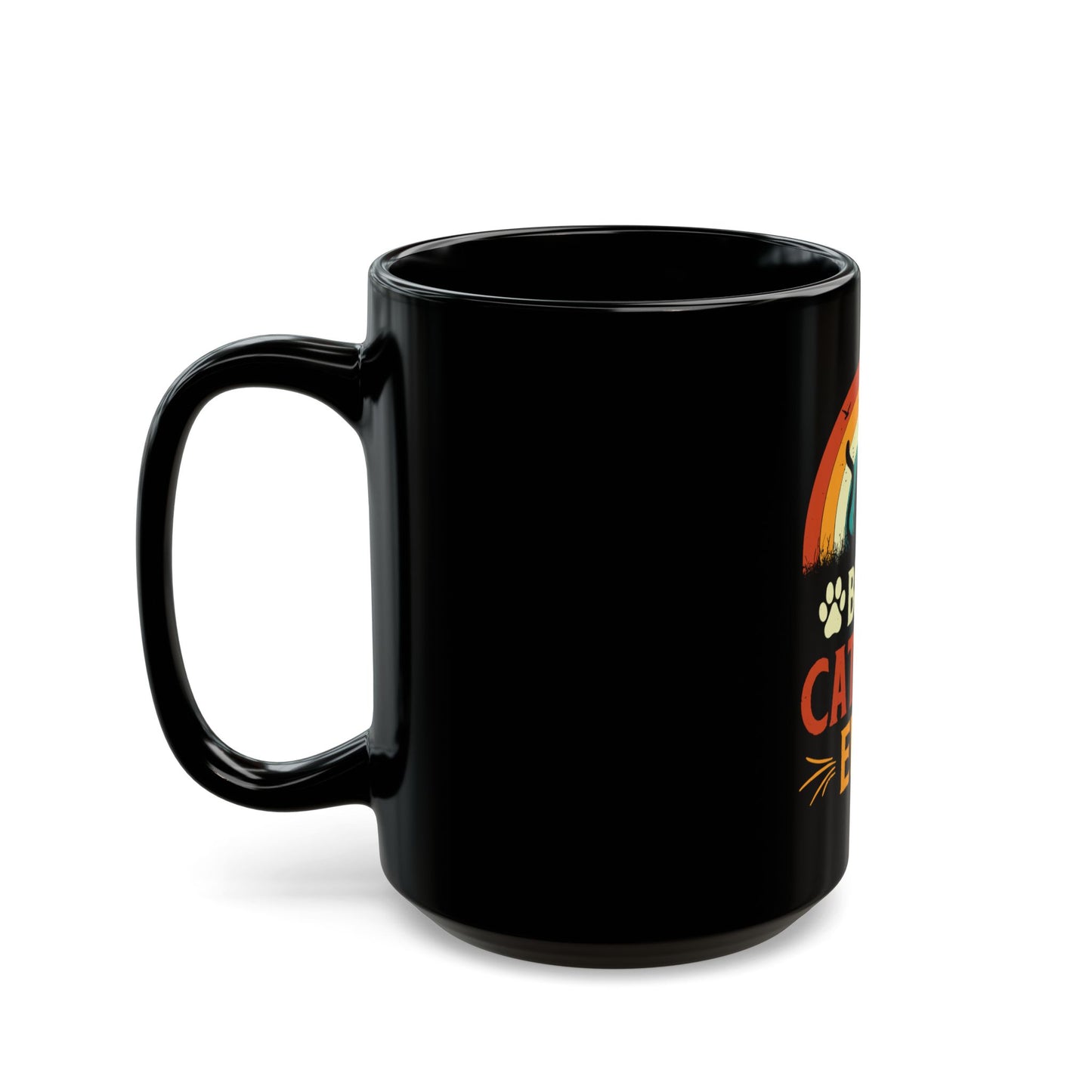 Best Cat Dad Ever Black Coffee Mug