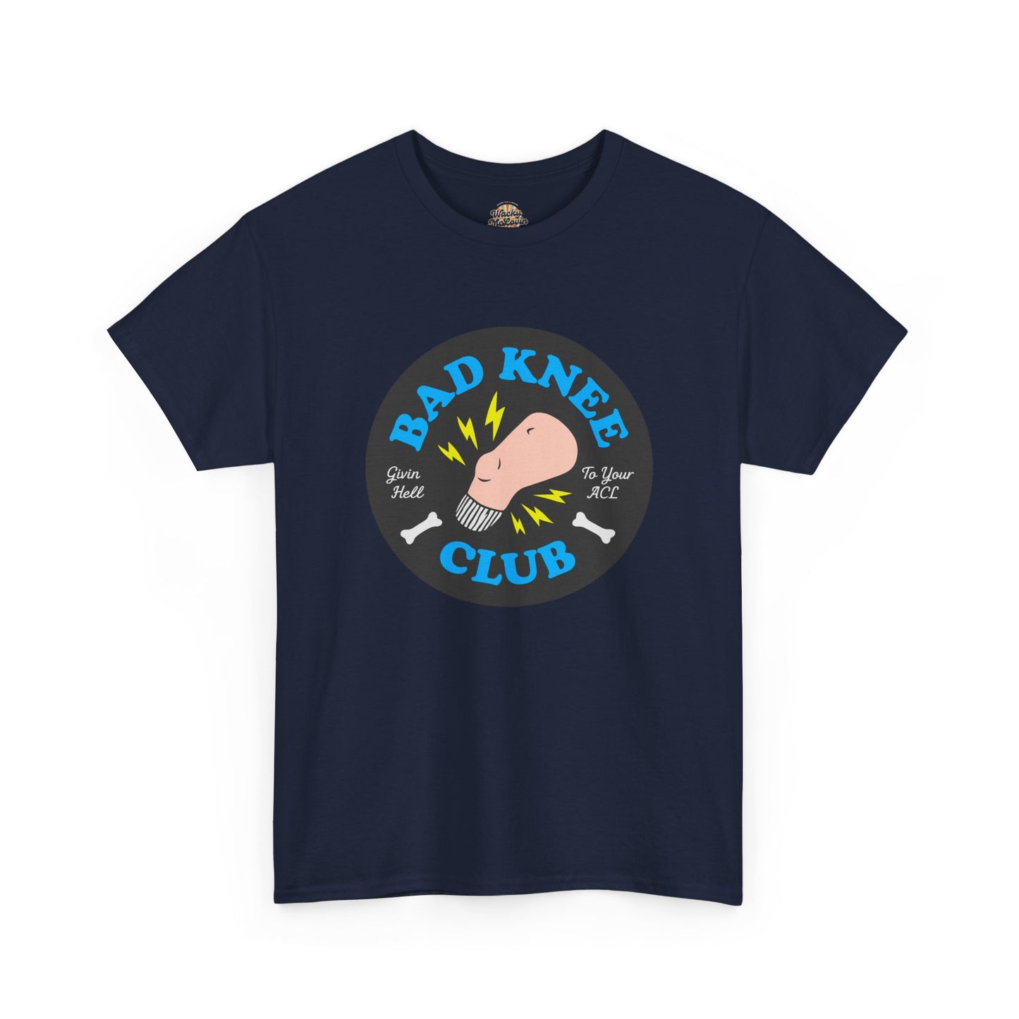 Bad Knee Club T-Shirt | Funny Knee Pain Illustration, Medical Humor Tee