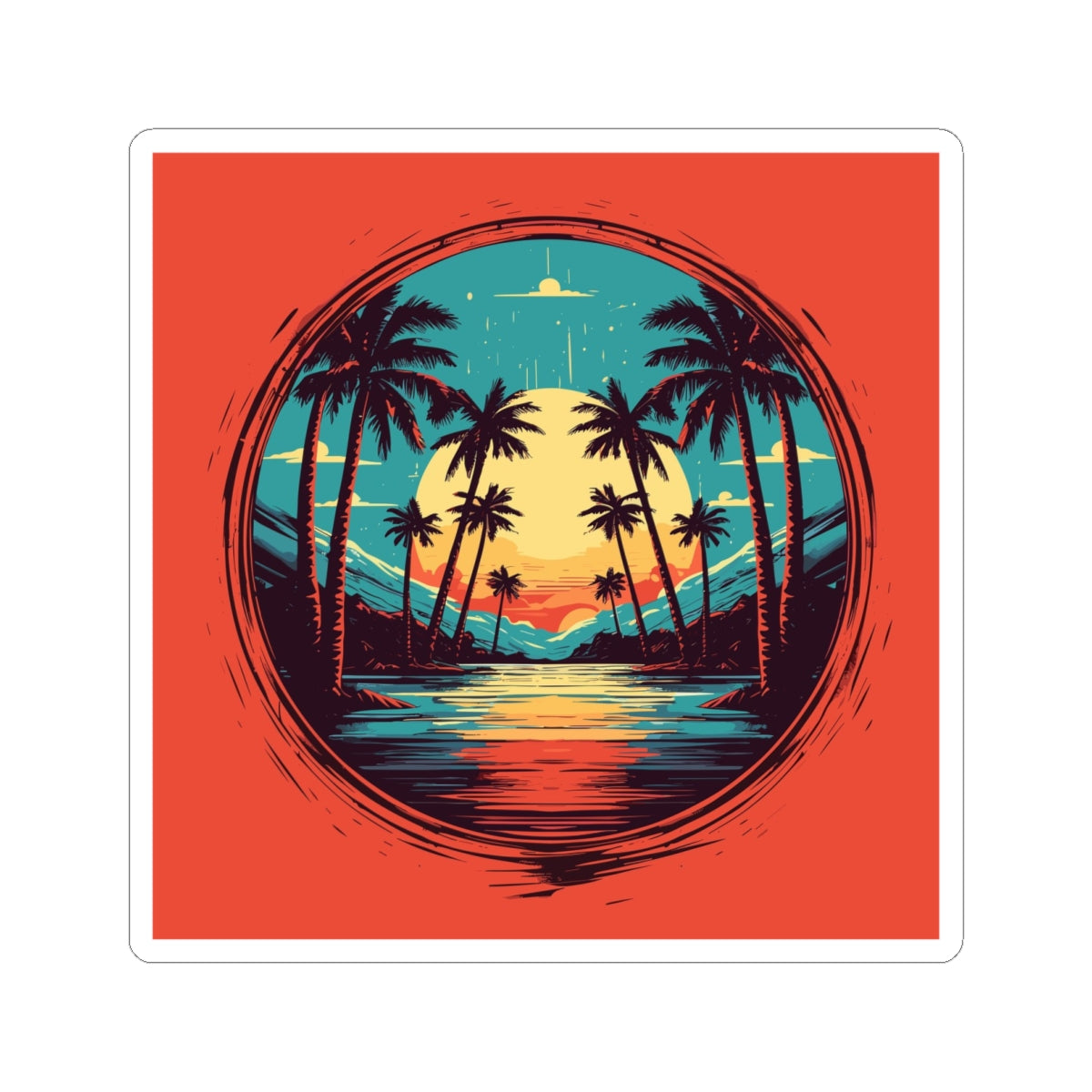Palm Island Sticker