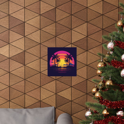 Neon Lagoon Square Art Print