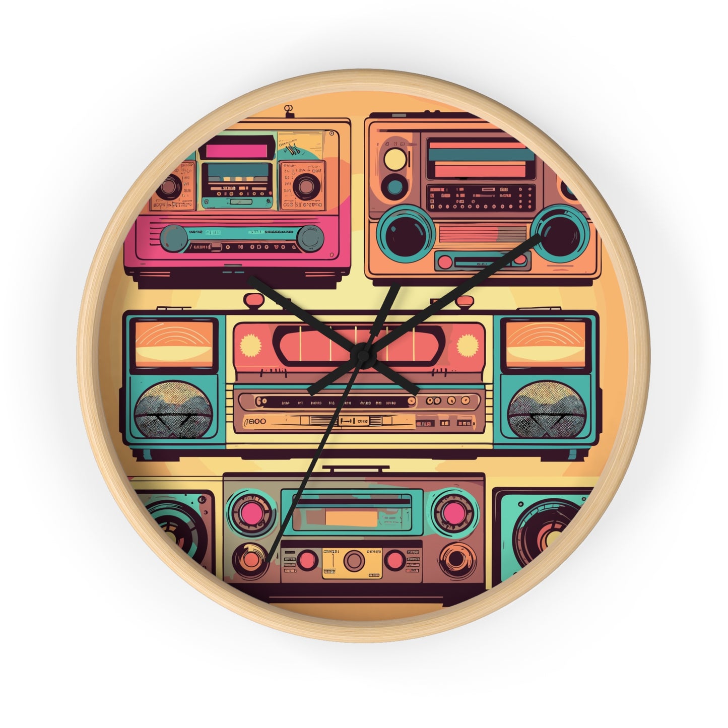 Boombox Collection Wall Clock