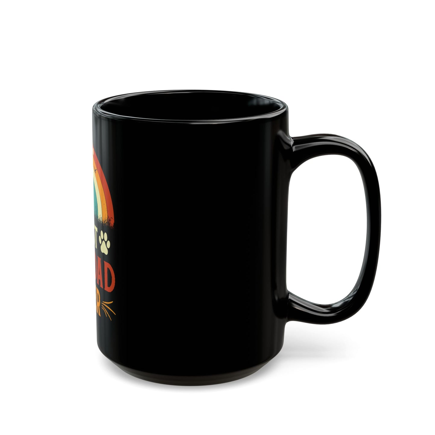 Best Cat Dad Ever Black Coffee Mug