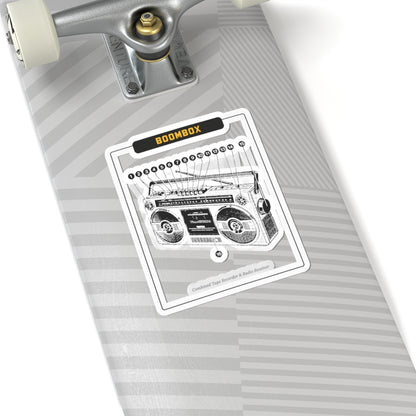 Boombox Blueprint Sticker