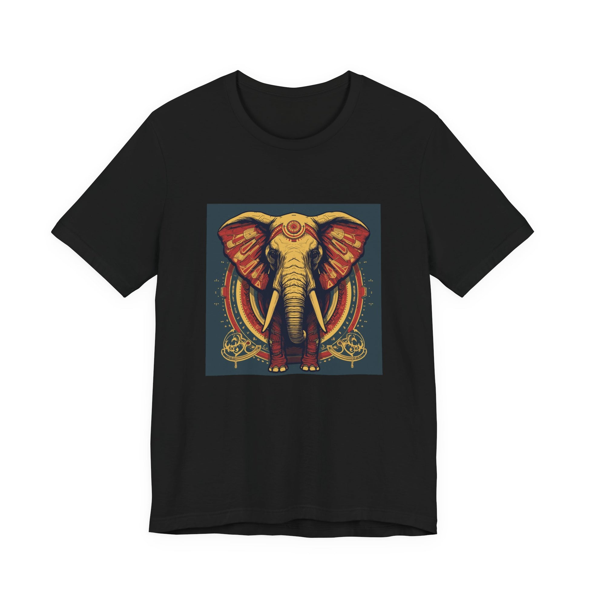 Circus Royale retro vintage art unisex t-shirt with vintage circus elephant design
