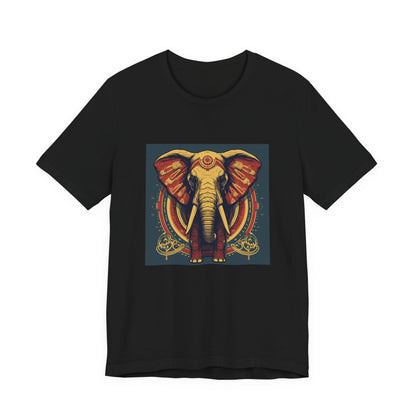 Circus Royale retro vintage art unisex t-shirt with vintage circus elephant design