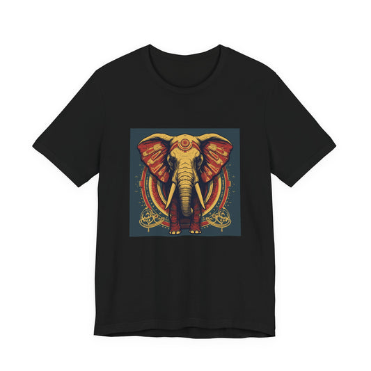 Circus Royale retro vintage art unisex t-shirt with vintage circus elephant design