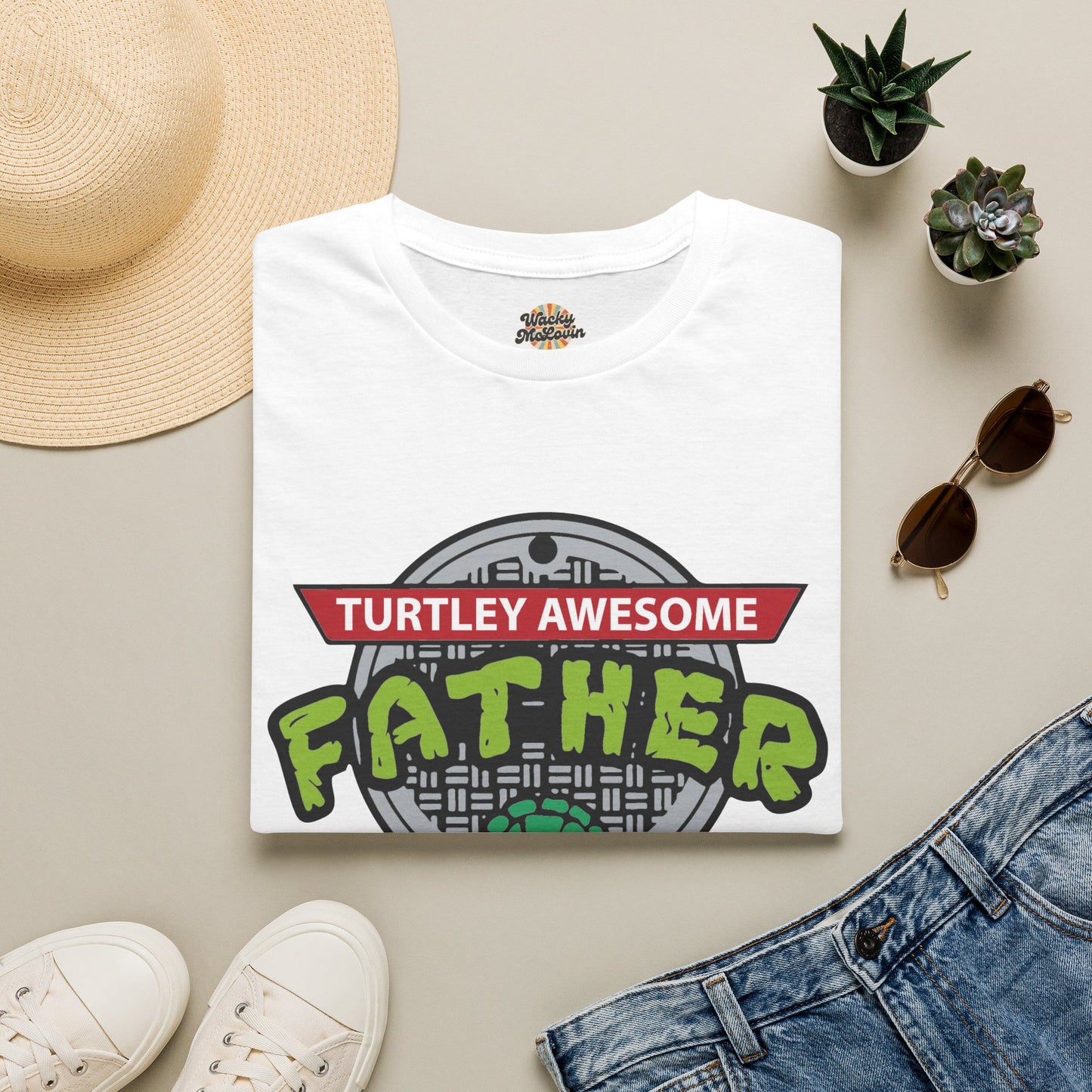 Turtley Awesome Father Tee