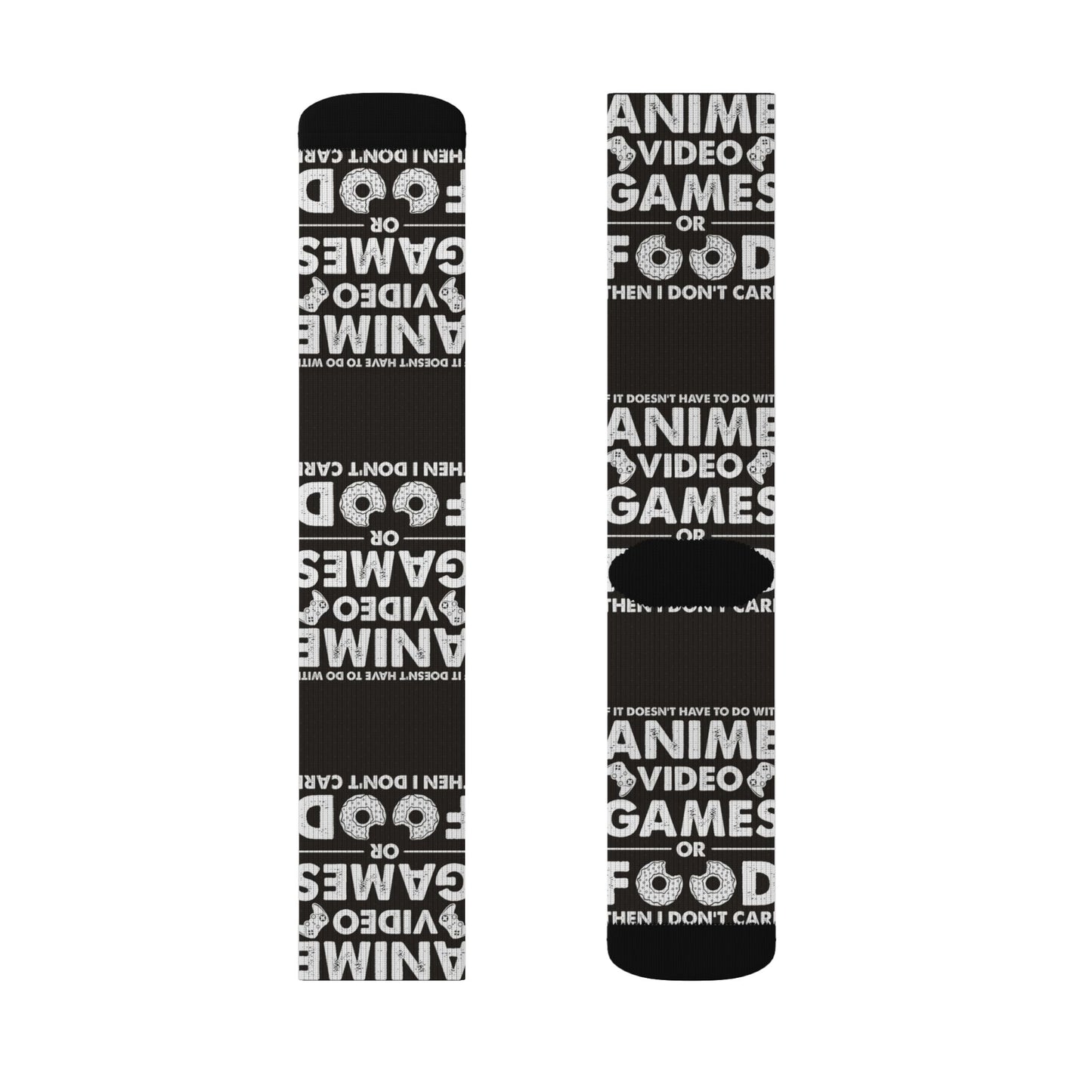Anime, Video Games, or Food Crew Socks