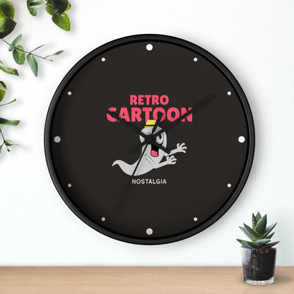 Retro Cartoon Ghost Wall Clock