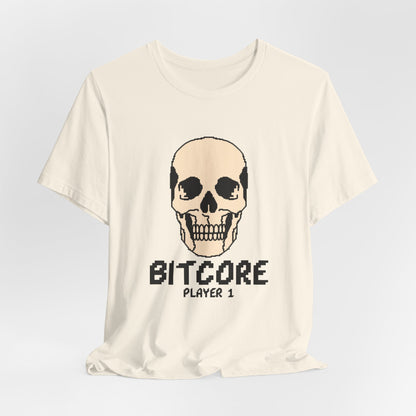 Bitcore Player 1 Pixel Skull Tee