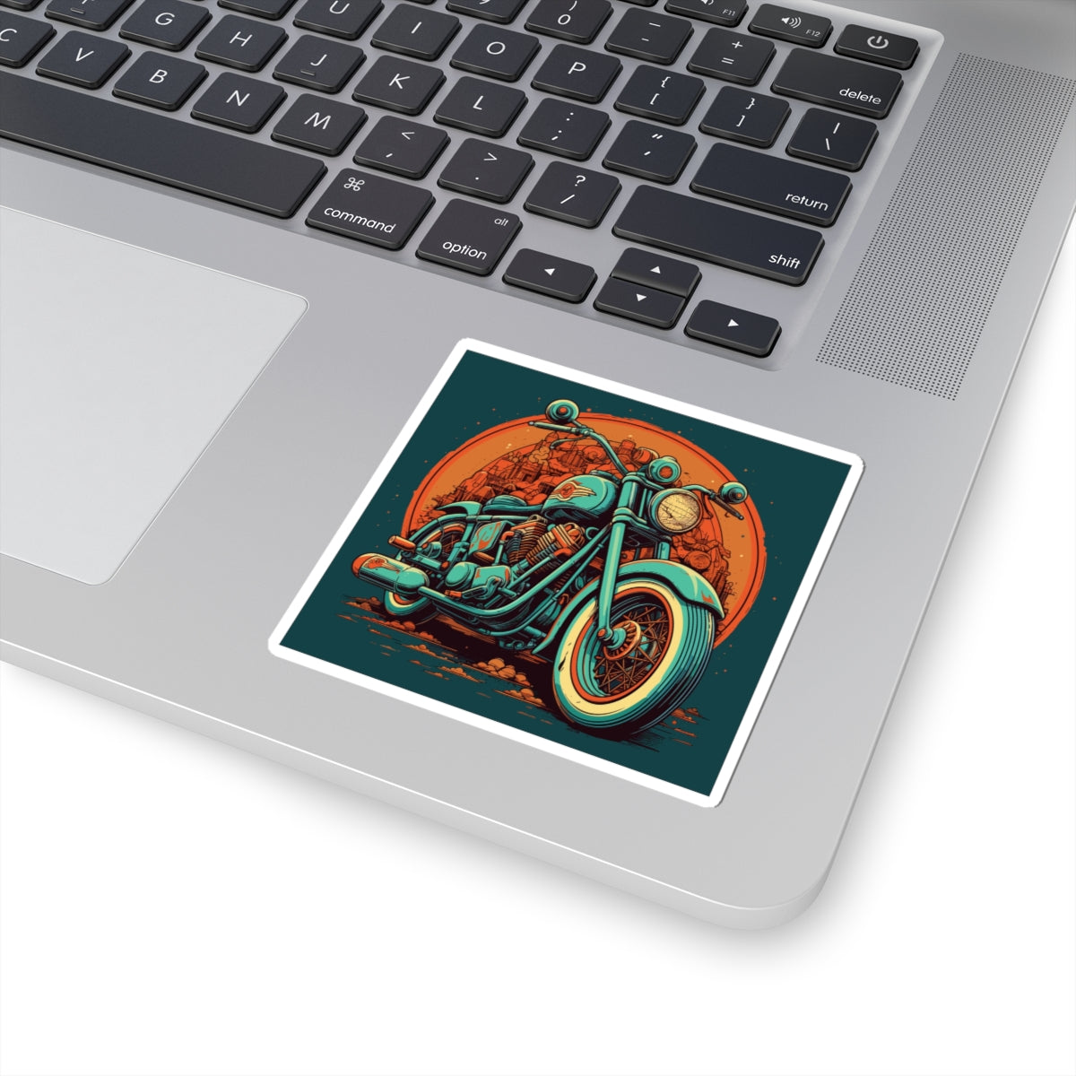 Classic Motorcycle Sunset Sticker