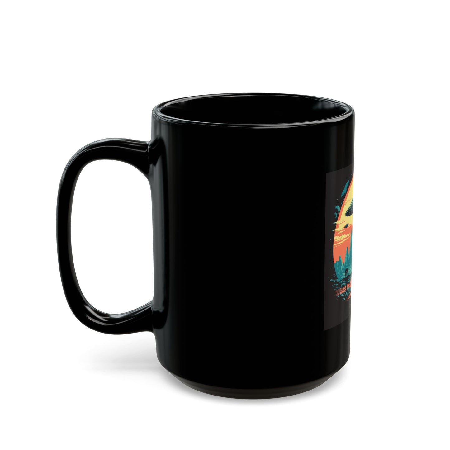 UFO Fleet Black Mug