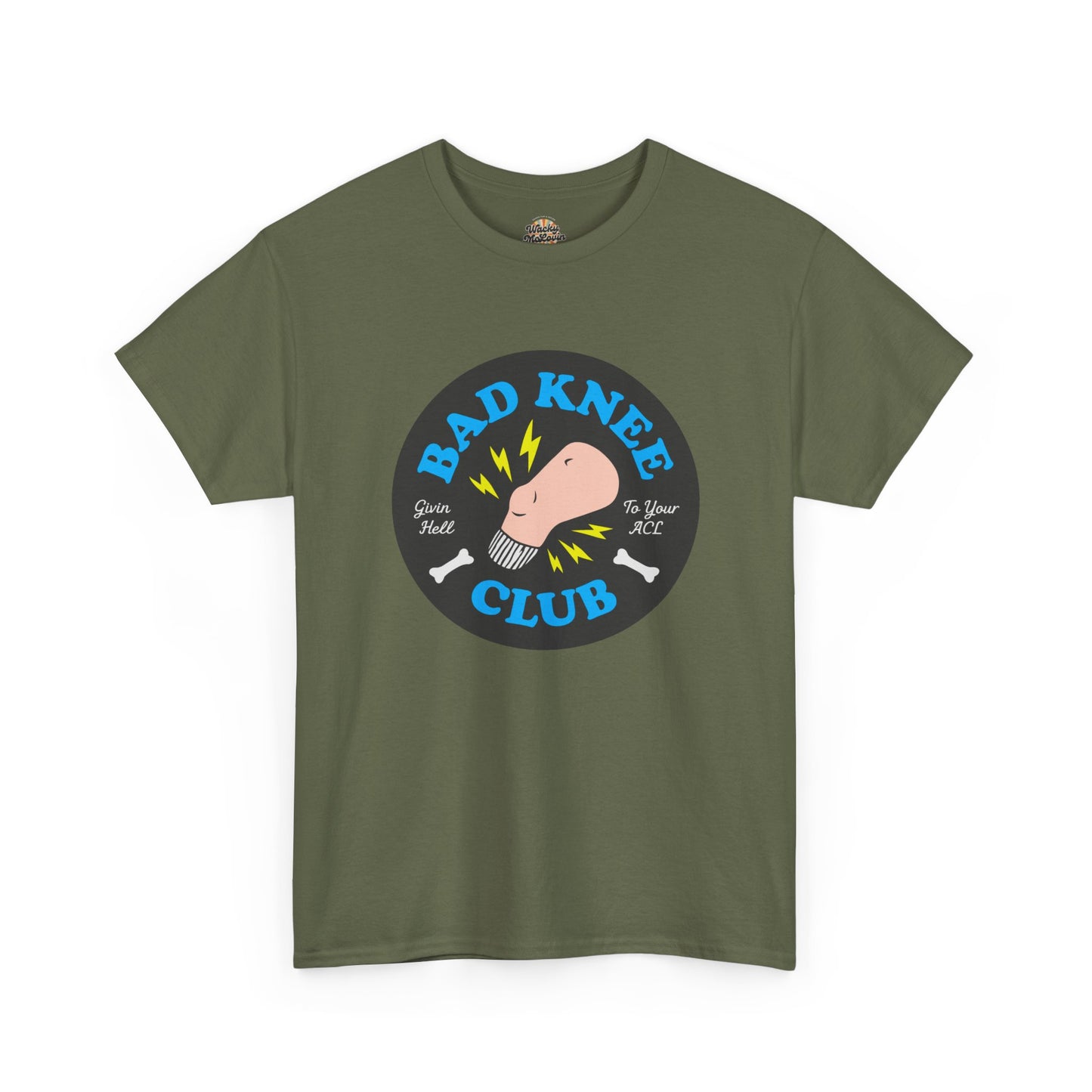 Bad Knee Club T-Shirt | Funny Knee Pain Illustration, Medical Humor Tee