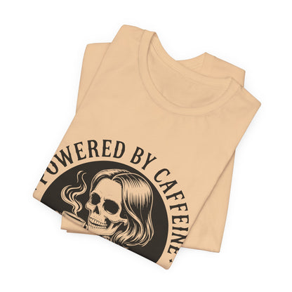 Powered by Caffeine and Chaos Skeleton Tee