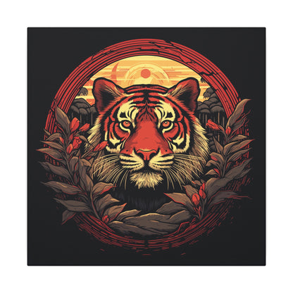 Tiger Wreath Canvas Print