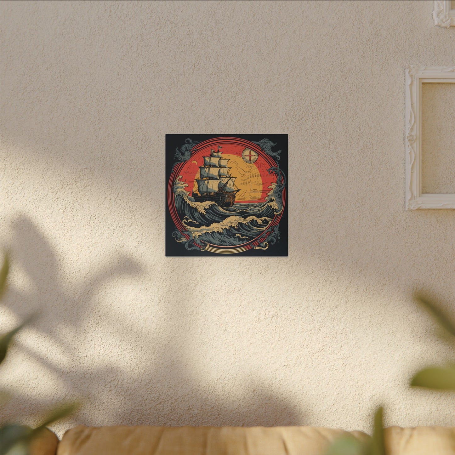Tall Ship Storm Canvas Print