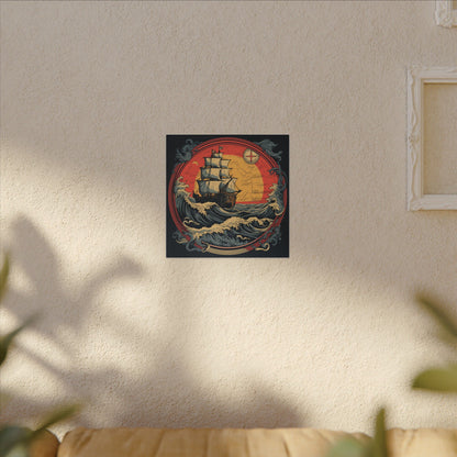 Tall Ship Storm Canvas Print