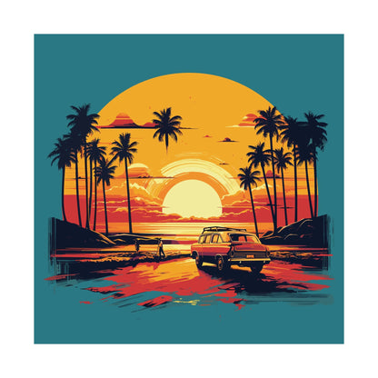 Coastline Drive Square Art Print