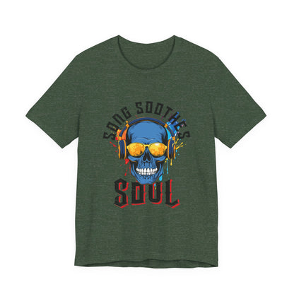 Song Soothes the Soul Skull Headphones Tee