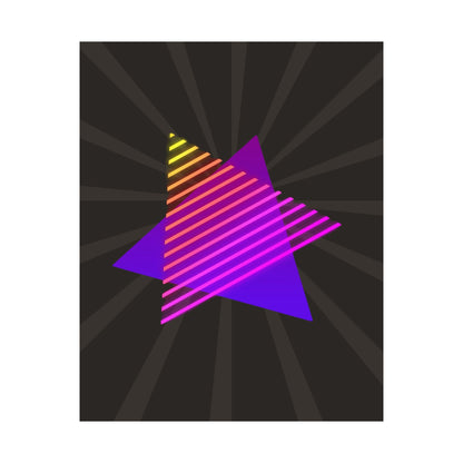 Neon Star Retro Poster