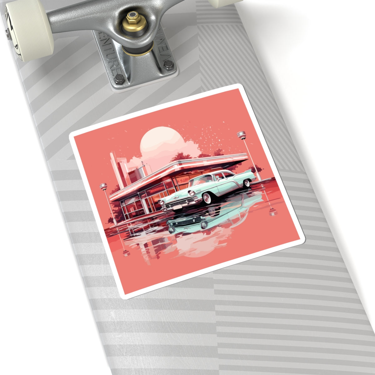 Chrome & Neon Diner Sticker