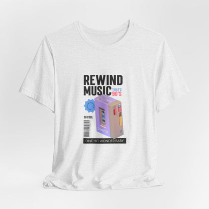 Rewind Music Cassette Tee