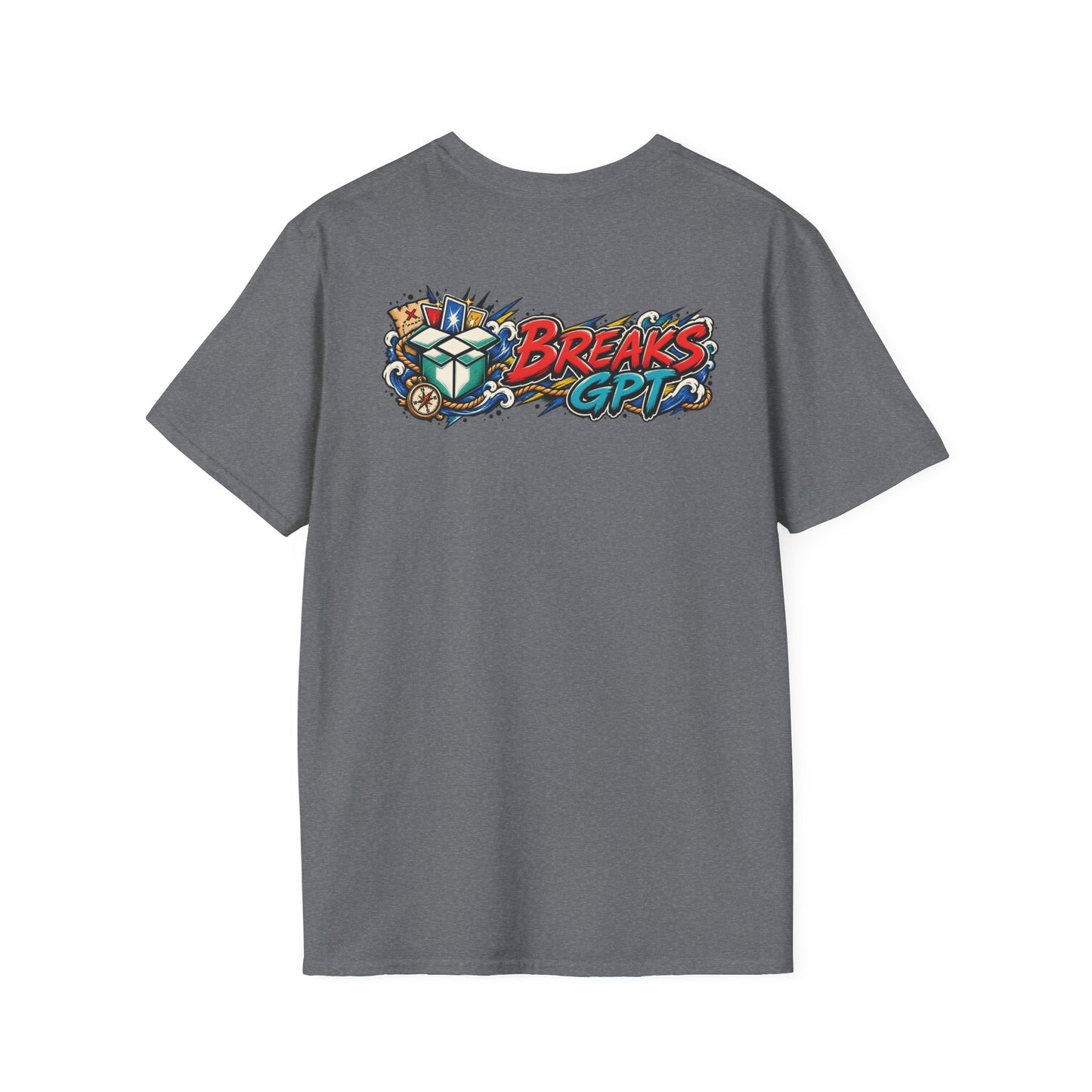 BreaksGPT Manga Card Breaker T-Shirt | Pirate Trading Card Graphic Tee Color Version