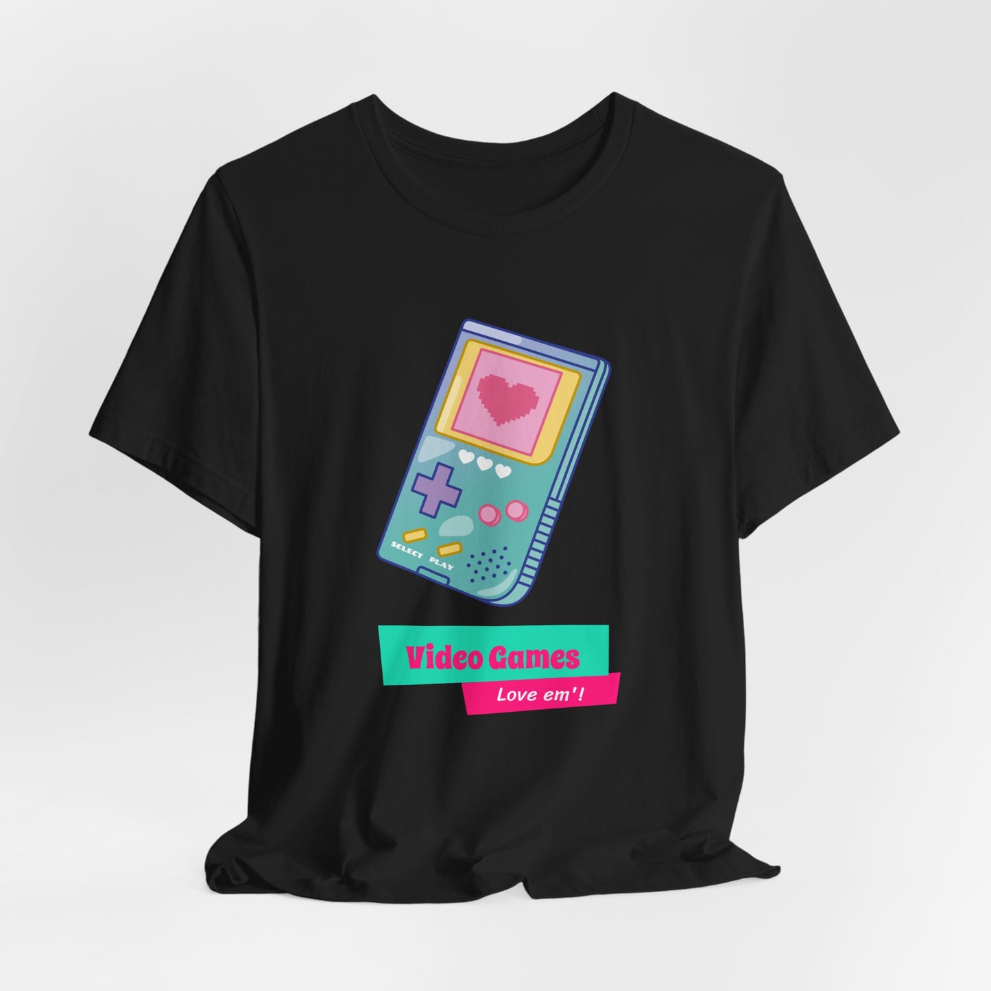 Video Games Love Em Handheld Tee